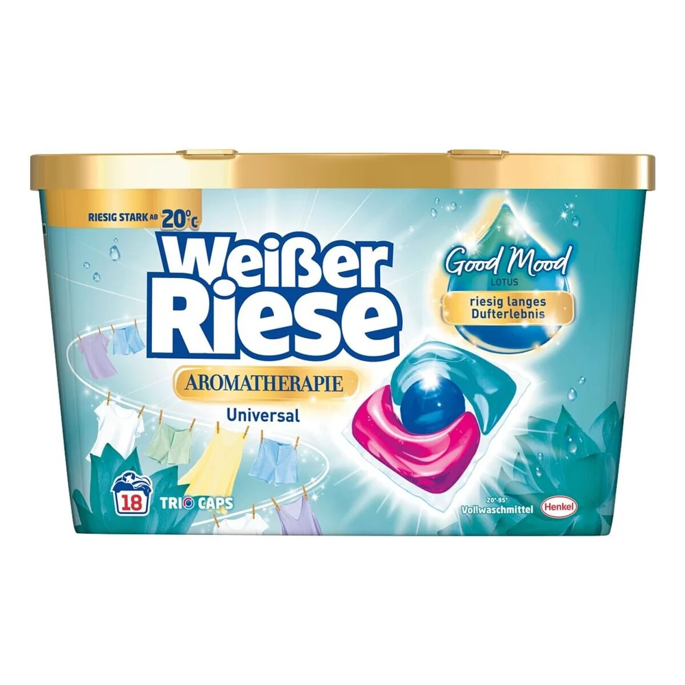 WEISSER RIESE Good Mood Lotus Vollwaschmittel 18 Caps