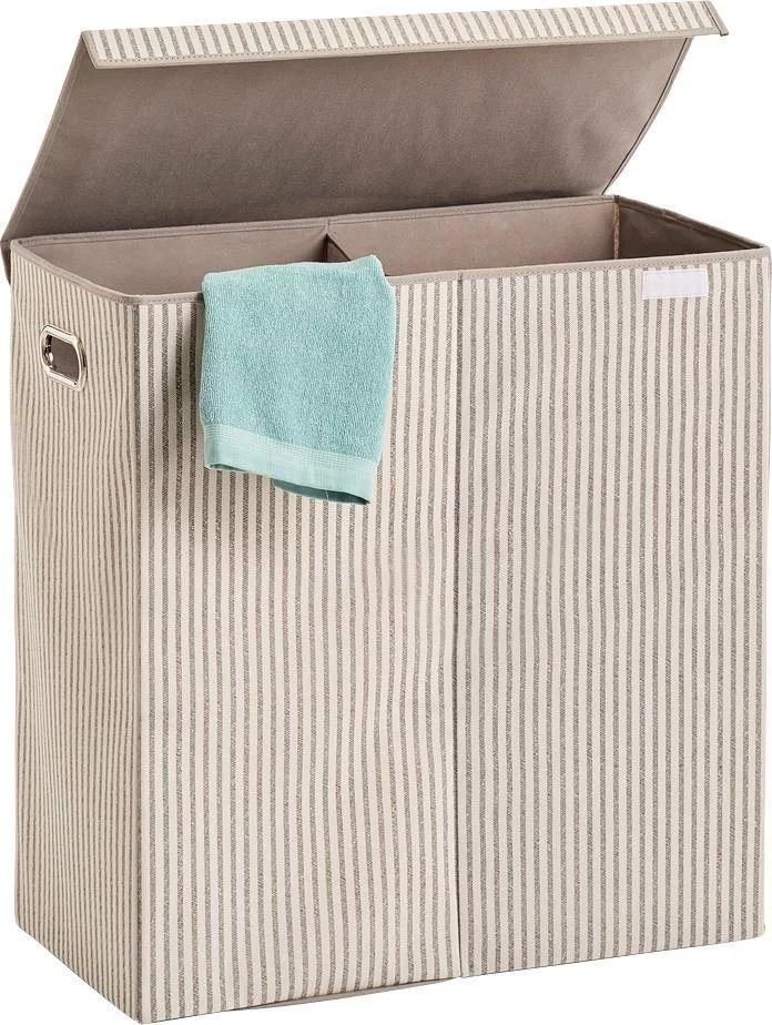 ZELLER PRESENT Wäschesortierer Stripes 2-fach, Beige